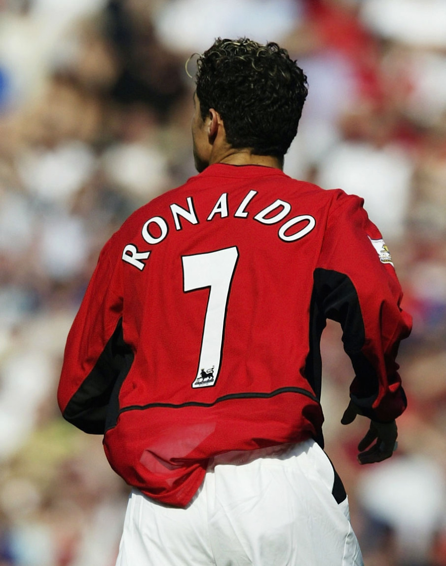 Cristiano Ronaldo of Man Utd Makes His Debut Alex Livesey/Getty Images Sport
