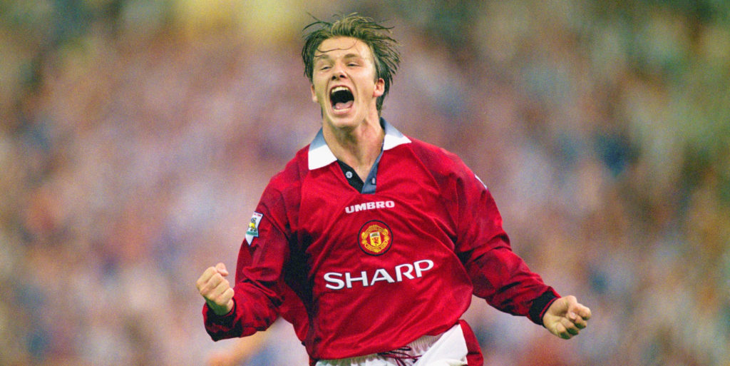 David Beckham during his Manchester United career