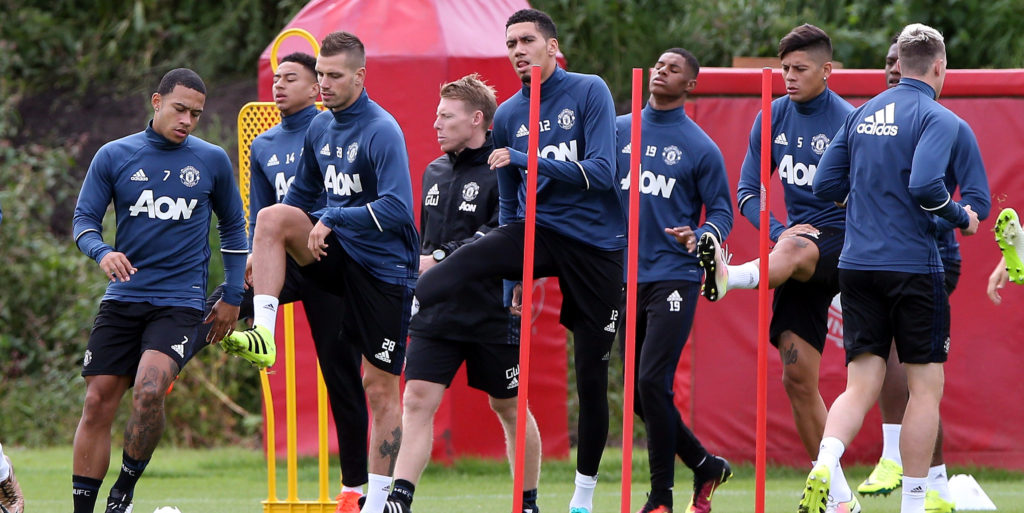 Gallery: United train before Community Shield clash