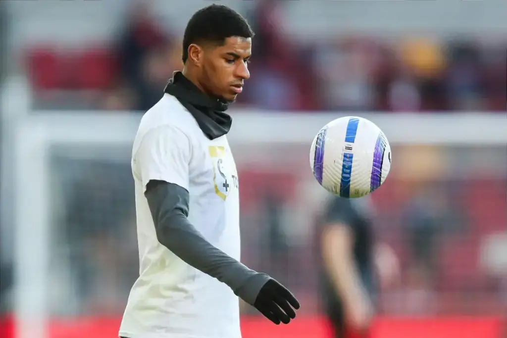 Marcus Rashford in Manchester United kit