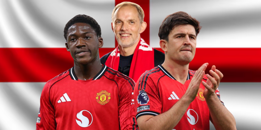 Harry Maguire, Kobbie Mainoo, Manchester United, England