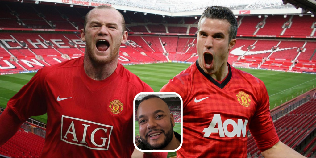 Matt Guyett, Robin van Persie, Wayne Rooney, Manchester United