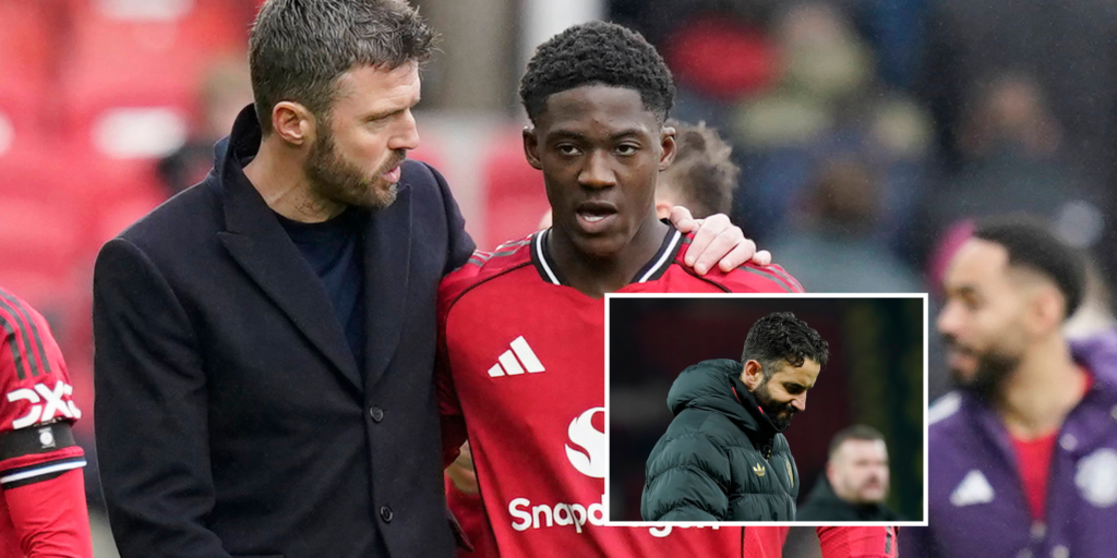 Kobbie Mainoo, Michael Carrick, Ruben Amorim, Manchester United