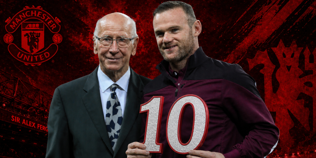 Wayne Rooney, Bobby Charlton, Manchester United