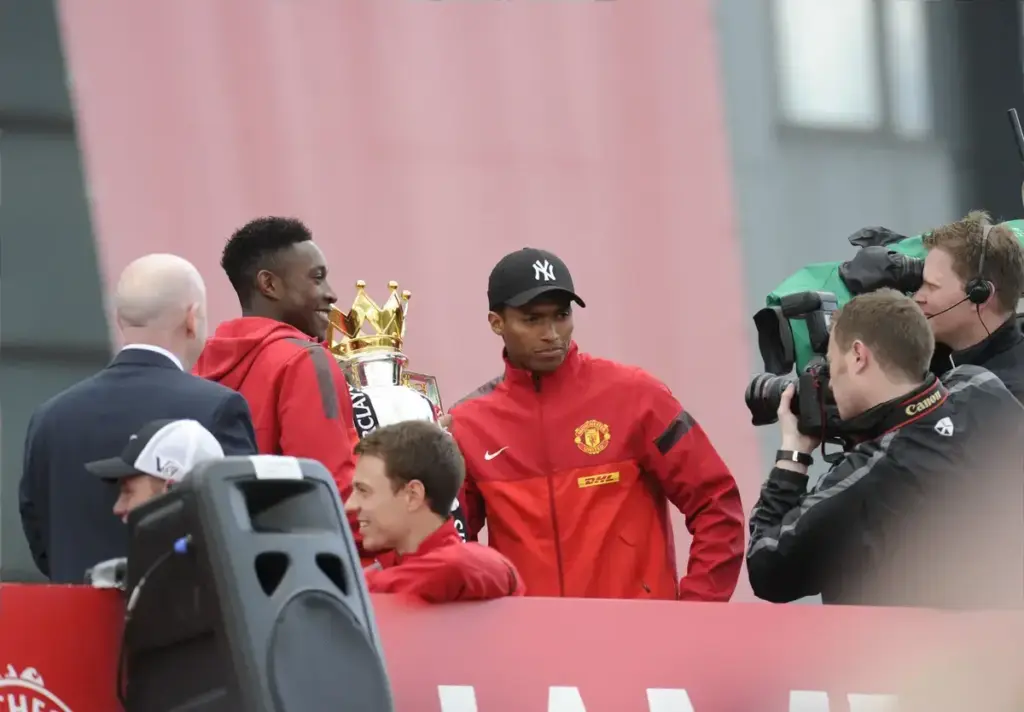 Manchester United hero Antonio Valencia joins Emile Heskey at Sunday League team