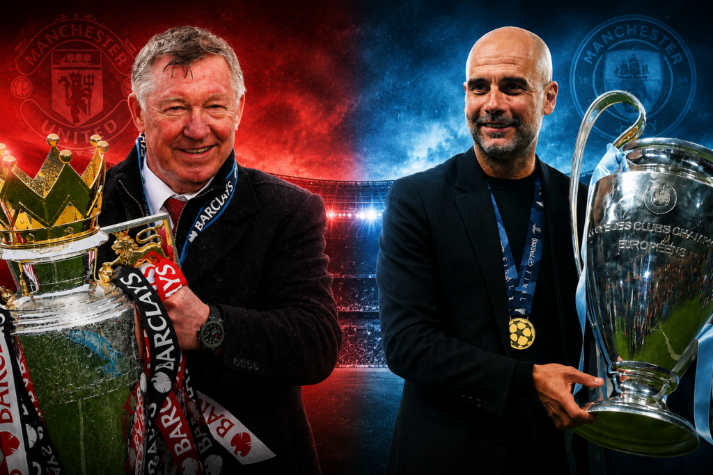 Pep Guardiola, Sir Alex Ferguson, Manchester United, Manchester City